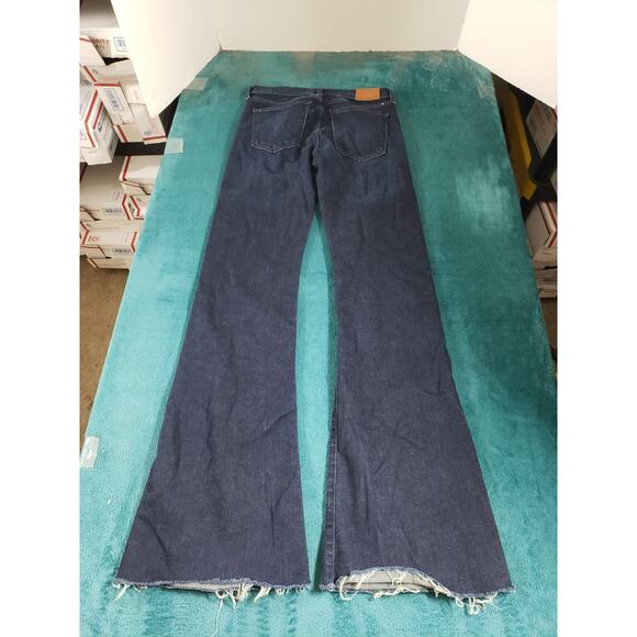 Lucky Brand Jeans Size 2 Womens Blue Stretch Mid Rise Olivia Flared Wide Leg - Picture 11 of 13